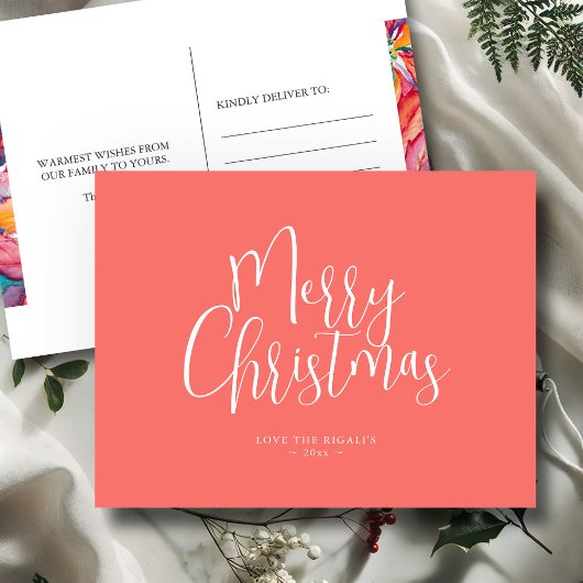 Weihnachtskarten individuell anpassbar | Modern Feiertagspostkarte