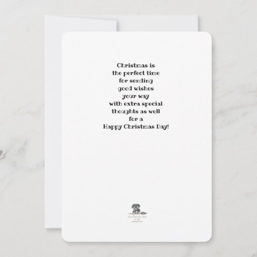 Weihnachtskarten-Jungtiere mit Baum (Rückseite)