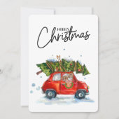 Weihnachtskarten-Jungtiere mit Baum (Vorderseite)