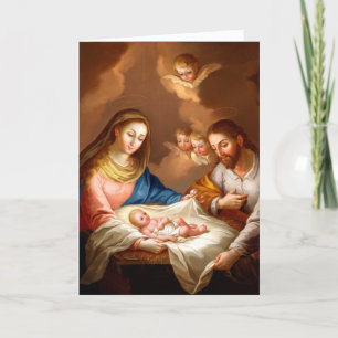 Weihnachtskarten Krippe 2 Feiertagskarte