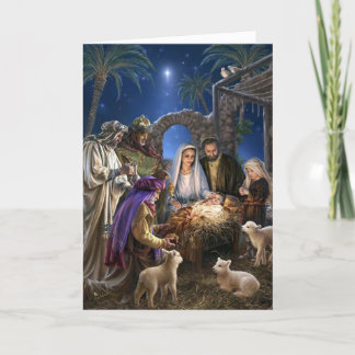 Weihnachtskarten | Krippe 4 Feiertagskarte