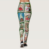 Weihnachtskarten Leggings Vintage Karten für Fraue (Rückseite)