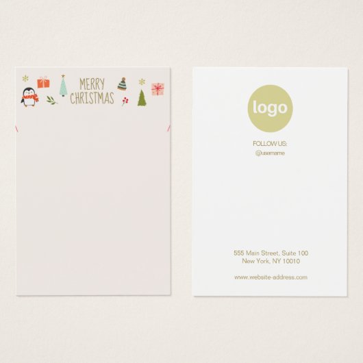 Weihnachtskarten-Logo-Display-Karte (Vorne & Hinten)