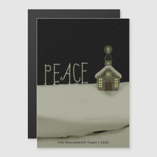 Weihnachtskarten Magnetkarte (Vorne/Hinten)