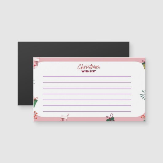 Weihnachtskarten Magnetkarte (Vorne/Hinten)