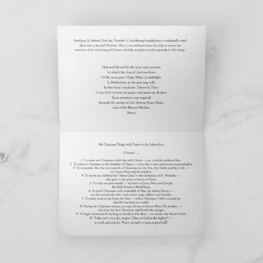 Weihnachtskarten | Meine Weihnachtsgarantie Feiertagskarte (Innenseite)