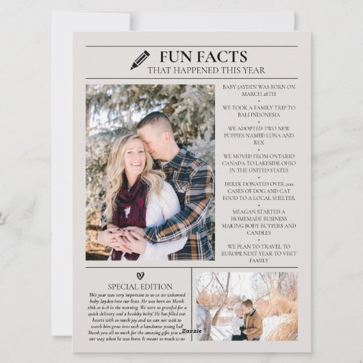 Weihnachtskarten mit Foto Feiertagskarte (Rückseite)