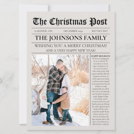 Weihnachtskarten mit Foto Feiertagskarte (Vorderseite)