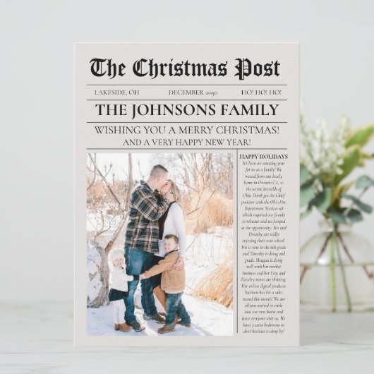 Weihnachtskarten mit Foto Feiertagskarte (Stehend Vorderseite)