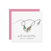 Weihnachtskarten mit moderner Leuchtenreihe Mitteilungskarte (Vorderseite/Rückseite Beispiel)