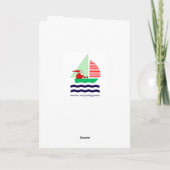 Weihnachtskarten mit Segelthema Feiertagskarte (Rückseite)
