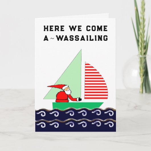 Weihnachtskarten mit Segelthema Feiertagskarte (Vorderseite)