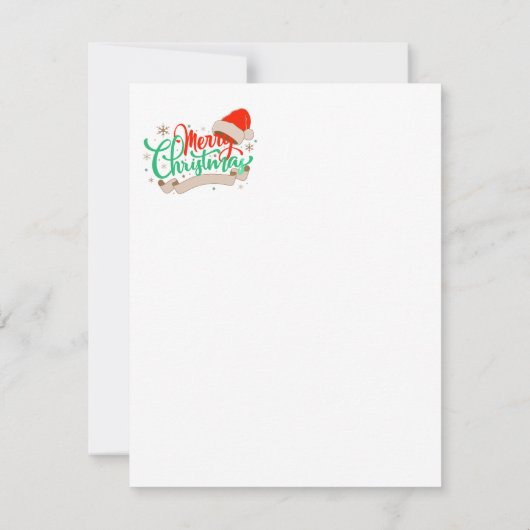 Weihnachtskarten Mitteilungskarte (Rückseite)