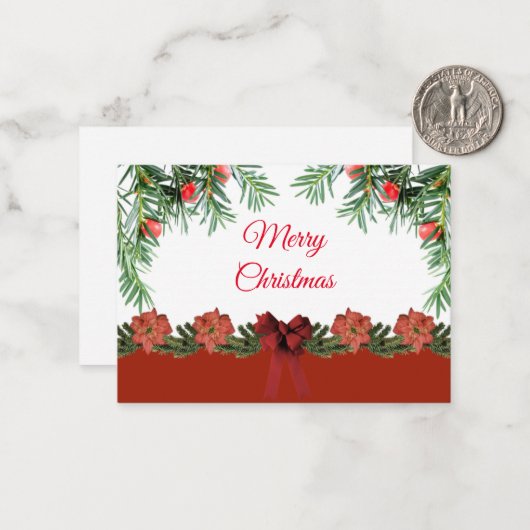 Weihnachtskarten Mitteilungskarte (Vorderseite/Rückseite Beispiel)