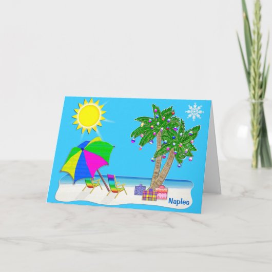 Weihnachtskarten Neapels Florida. Personifizieren Feiertagskarte (Vorderseite)