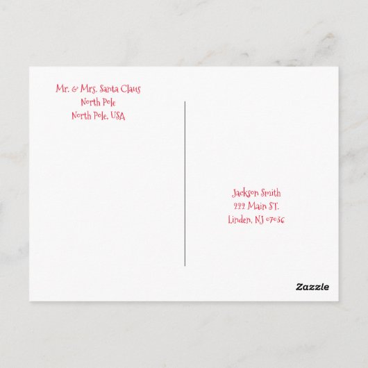 Weihnachtskarten Nordpol Hühner Postkarte (Rückseite)