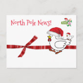 Weihnachtskarten Nordpol Hühner Postkarte (Vorderseite)