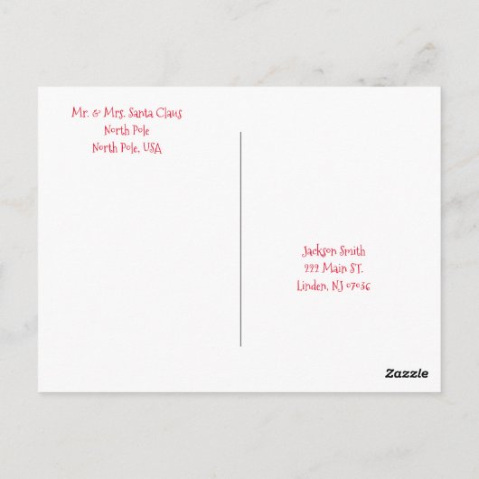 Weihnachtskarten Nordpol Rentiere Postkarte (Rückseite)