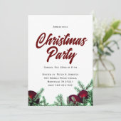 Weihnachtskarten Party Einladung (Stehend Vorderseite)