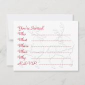 Weihnachtskarten Party Einladungen (Rückseite)