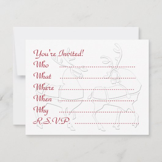 Weihnachtskarten Party Einladungen (Rückseite)