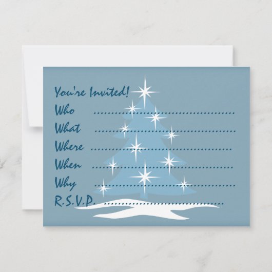 Weihnachtskarten Party Einladungen (Rückseite)