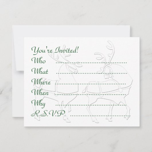 Weihnachtskarten Party Einladungen (Rückseite)