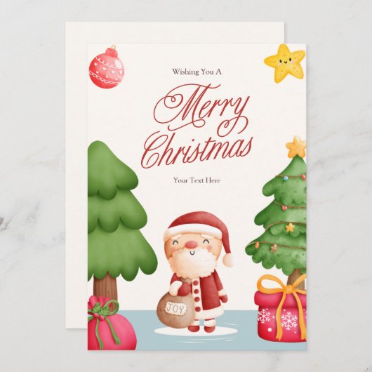 Weihnachtskarten Personalisiert Feiertagskarte (Vorne/Hinten)