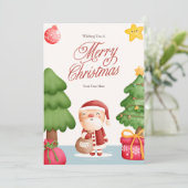 Weihnachtskarten Personalisiert Feiertagskarte (Stehend Vorderseite)