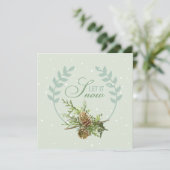 Weihnachtskarten Pine cones Xmas Feiertagskarte (Stehend Vorderseite)