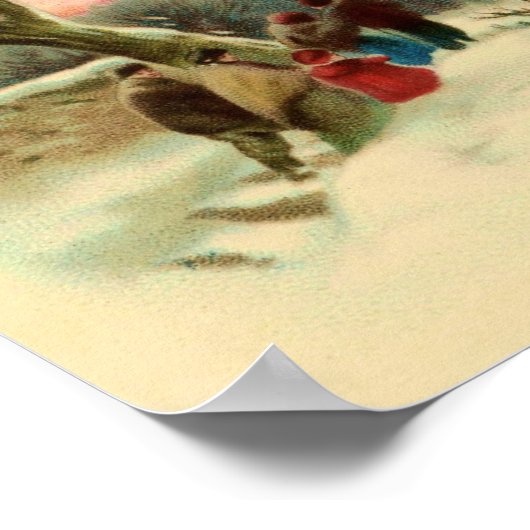 Weihnachtskarten-Poster Poster (Ecke)