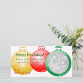 Weihnachtskarten Print Ornament Fotokarten Feiertagskarte (Stehend Vorderseite)