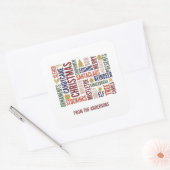 Weihnachtskarten Quadratischer Aufkleber (Umschlag)