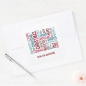 Weihnachtskarten Quadratischer Aufkleber (Umschlag)