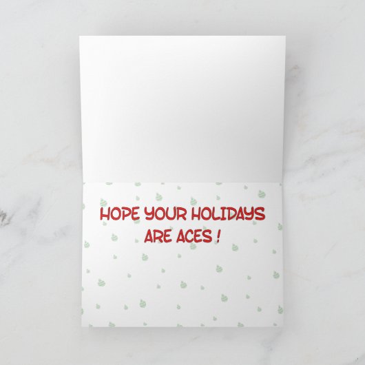 Weihnachtskarten: Rentierspiele Feiertagskarte (Innenseite)