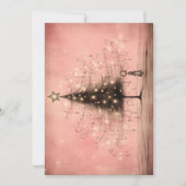 Weihnachtskarten - Rosa Weihnachtsbaum Feiertagskarte (Vorderseite)