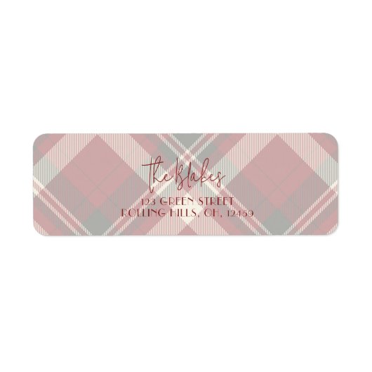 Weihnachtskarten-Rücksendeadressen-Aufkleber | Kar (Vorne)