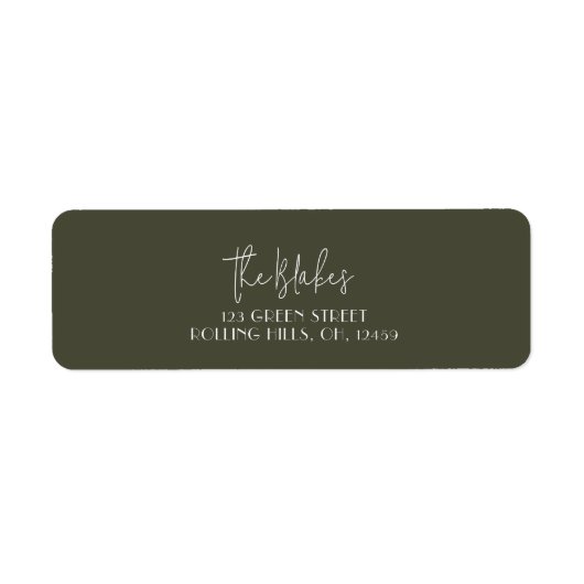 Weihnachtskarten-Rücksendeadressen-Aufkleber | Oli (Vorne)