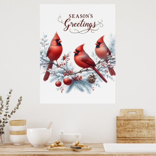 Weihnachtskarten-Sammlung für Feiertage Gre Poster (Küche)