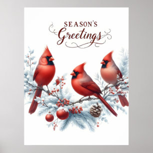 Weihnachtskarten-Sammlung für Feiertage Gre Poster