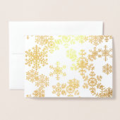 Weihnachtskarten-Schneeflocken Folienkarte (Vorderseite mit Umschlag)