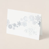 Weihnachtskarten-Schneeflocken Folienkarte (Vorderseite)