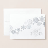 Weihnachtskarten-Schneeflocken Folienkarte (Vorderseite mit Umschlag)