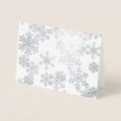 Weihnachtskarten-Schneeflocken Folienkarte (Vorderseite)