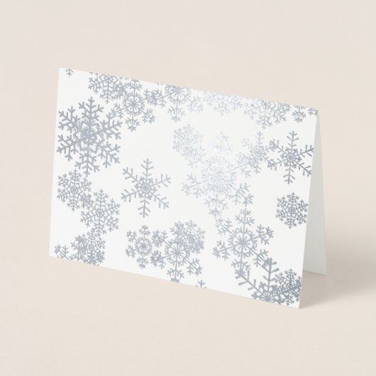 Weihnachtskarten-Schneeflocken Folienkarte (Vorderseite)