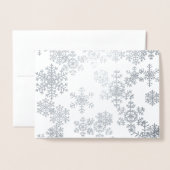 Weihnachtskarten-Schneeflocken Folienkarte (Vorderseite mit Umschlag)
