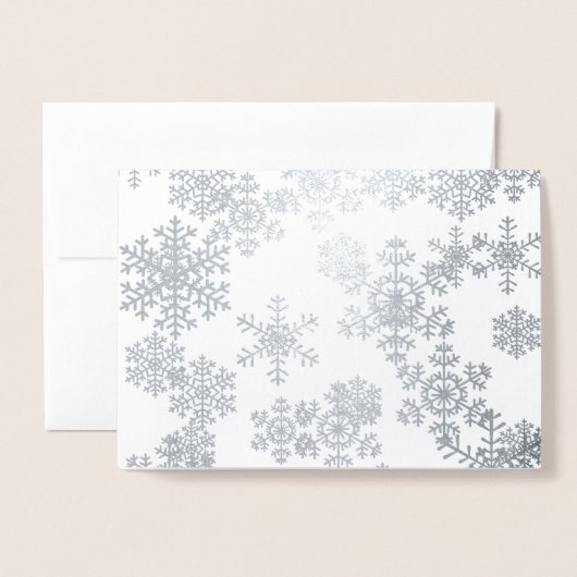 Weihnachtskarten-Schneeflocken Folienkarte (Vorderseite mit Umschlag)