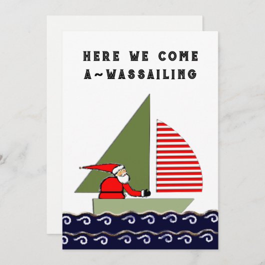 Weihnachtskarten segeln feiertagskarte (Vorne/Hinten)