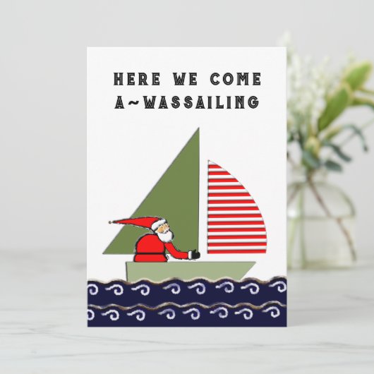 Weihnachtskarten segeln feiertagskarte (Stehend Vorderseite)