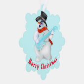 Weihnachtskarten Snowmans mit Gitarre Ornament Karte (Rechts)